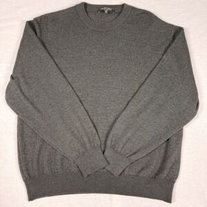 Murano by Raffi Sweater Italian Wool Blend Gray Crew Neck Mens XL 42" Chest